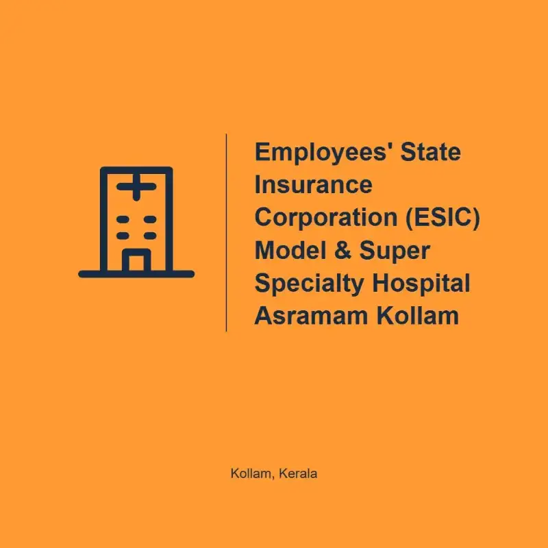 Employees' State Insurance Corporation (ESIC) Model & Super Specialty Hospital Asramam Kollam Logo